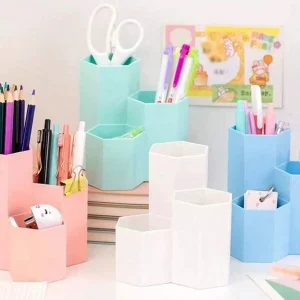 1pc Candy-Colored Multi-Functional Pencil Holder, Cute Desktop Storage Box With Large Capacity For Students, Stationery Award Multicolor